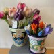 Vilten bloemen sjaal met verhaal