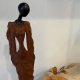 Bronzen beeld vrouw Burkina Faso