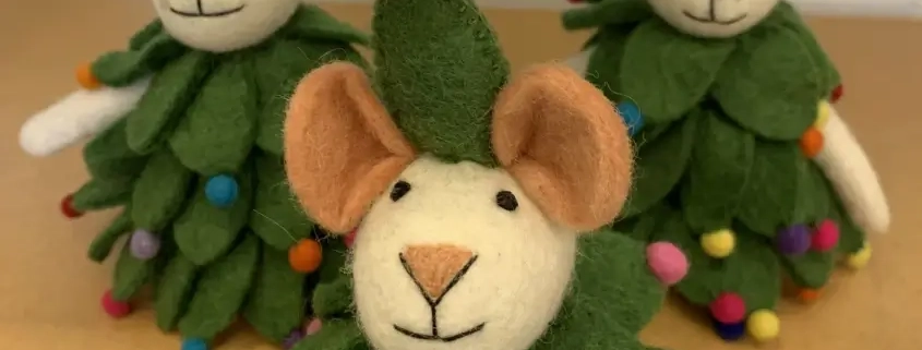 Sjaal met verhaal kerstmuis