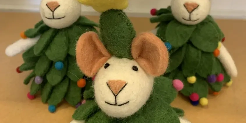 Sjaal met verhaal kerstmuis
